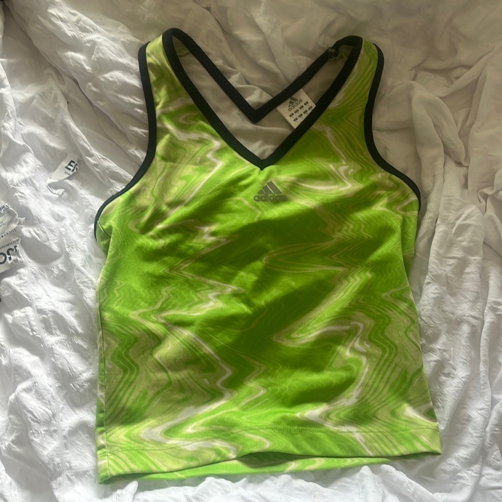 Green workout top